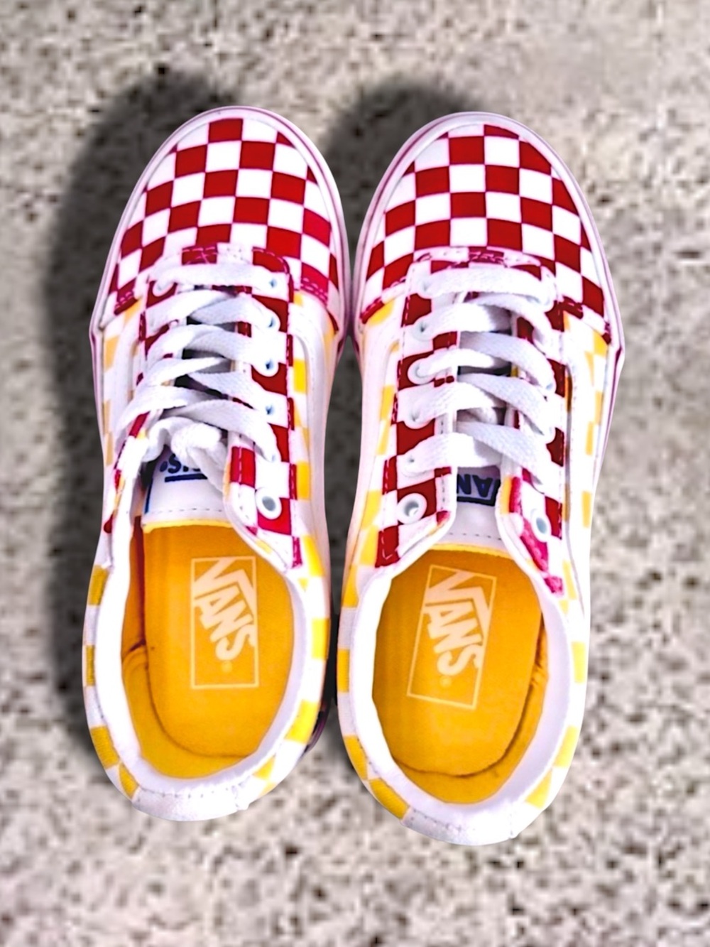 NWOT Vans Checkerboard Little Kid Sneakers Multicolor Lace‑Up Unisex Size 13 - Picture 4 of 10